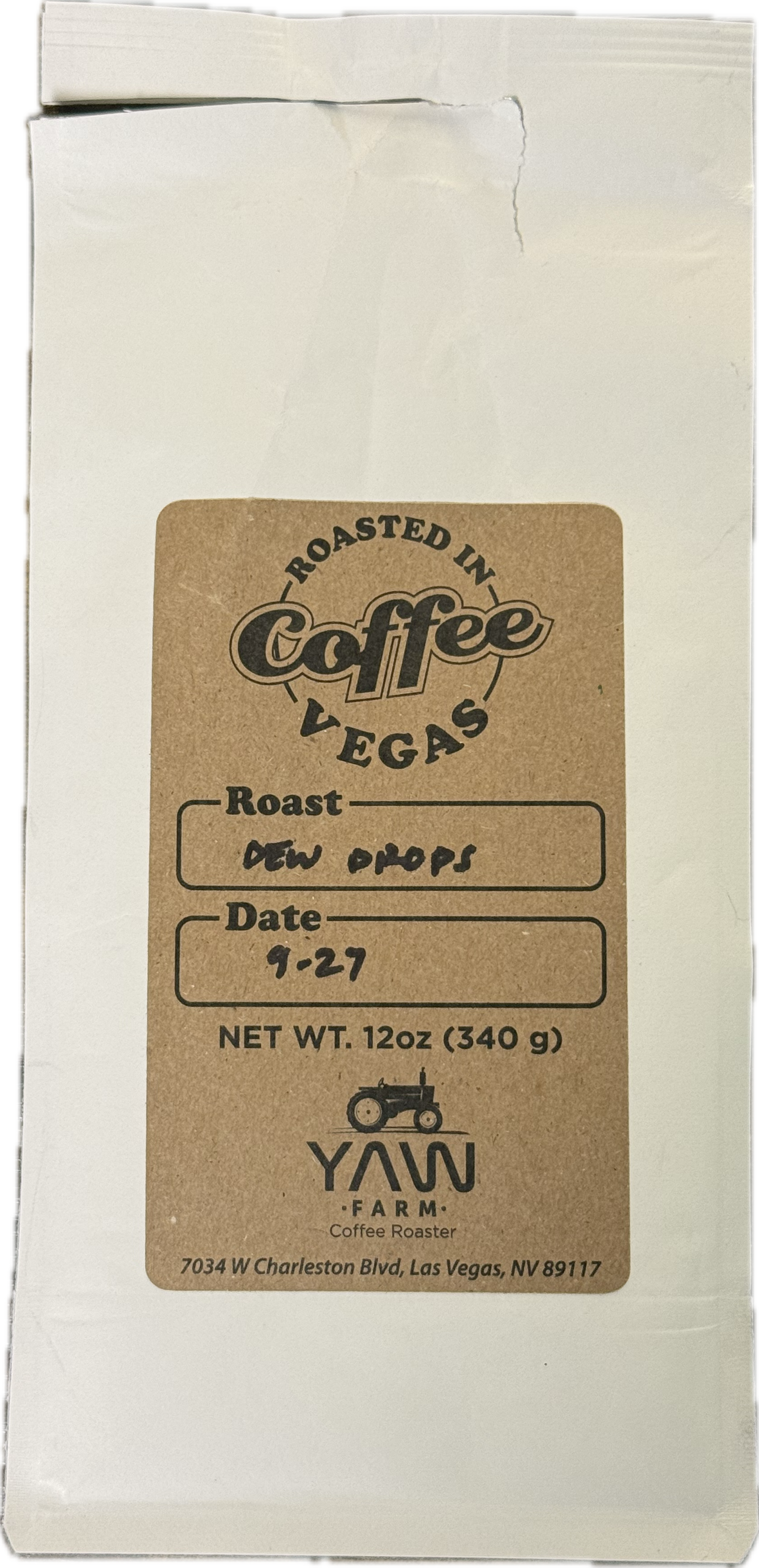 Dew Drops coffee bag from Not provided