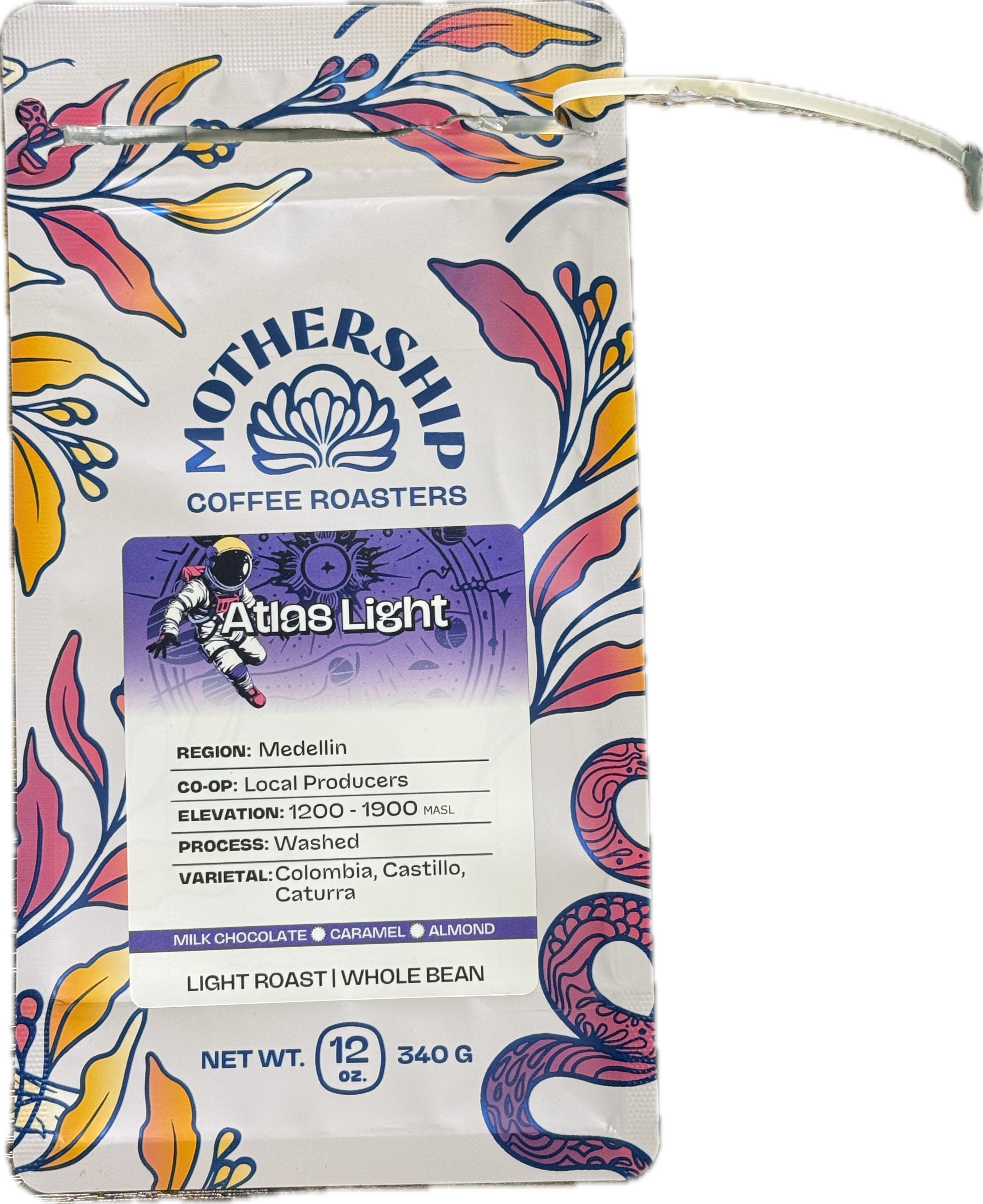 Atlas Light coffee bag from Medellin