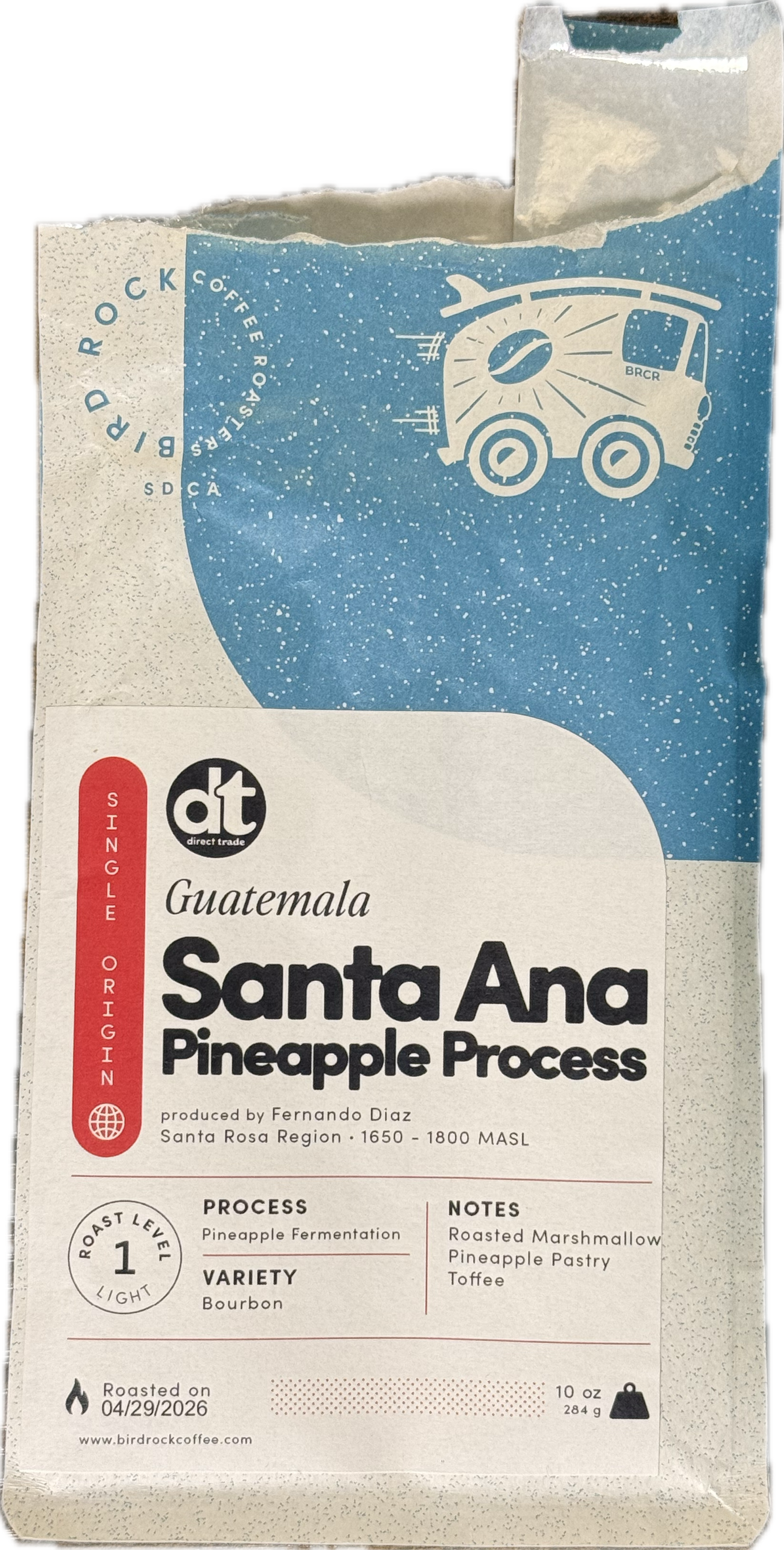 Santa Ana coffee bag from Santa Rosa