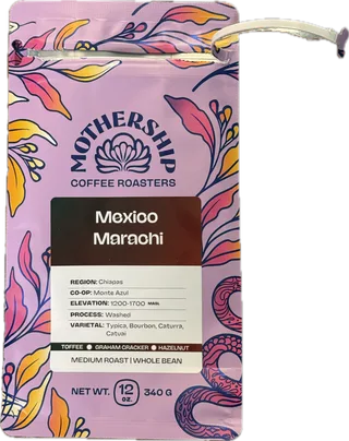 Mexico Marachi coffee bag from Chiapas